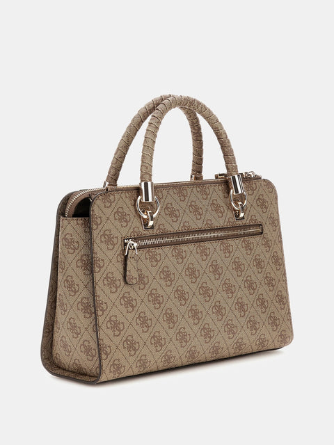 GUESS - Sac à main Orlina - logo 4G - Beige multi sportium store