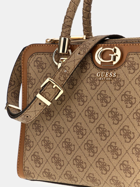 GUESS - Sac à main Orlina - logo 4G - Beige multi sportium store