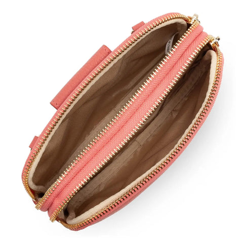 LANCASTER - Double Pochette - DUNE - Rose blush - sportium store