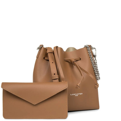 LANCASTER - Petit Sac Bourse - PUR & ELEMENT CITY - Camel sportium store