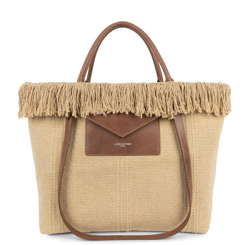 LANCASTER - Sac Cabas Porté Épaule - CONSCIENT RÉEL - Beige - sportium store