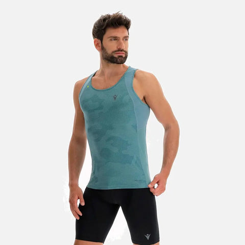 MACRON - Débardeur Homme Running - Joseph - Bleu - sportium store