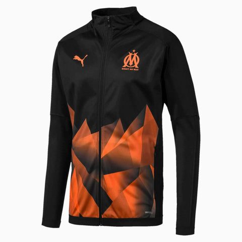 PUMA - Blouson - Olympique de Marseille International Stadium - Noir - Orange - sportium store