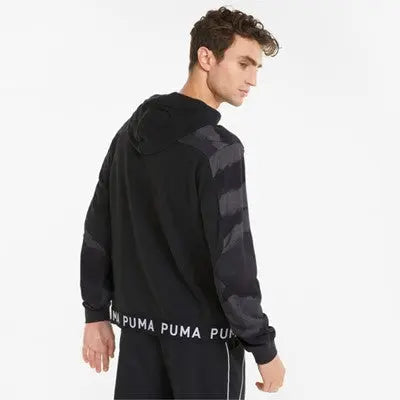 PUMA - Sweatshirt à Capuche - Manches Longues - TRAIN AOP HOODIE - Noir - sportium store